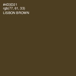 #4D3D21 - Lisbon Brown Color Image